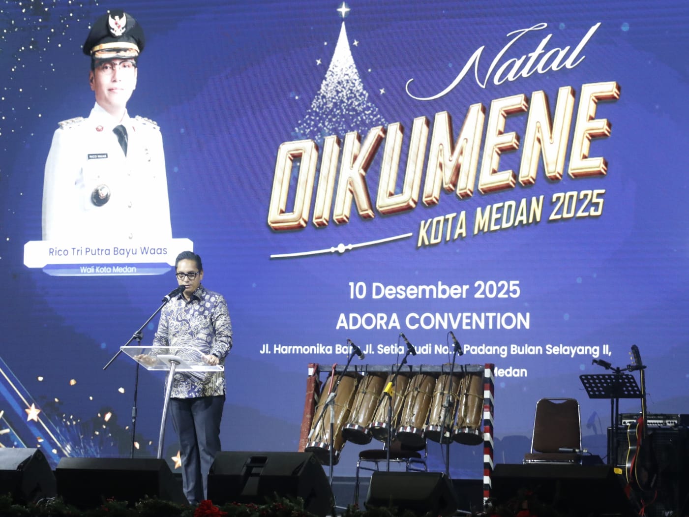 Perayaan Natal Oikumene Kota Medan 2025 Berlangsung Meriah, Rico Waas Pesankan Terus Tumbuhkan Toleransi dan Perkuat Persatuan